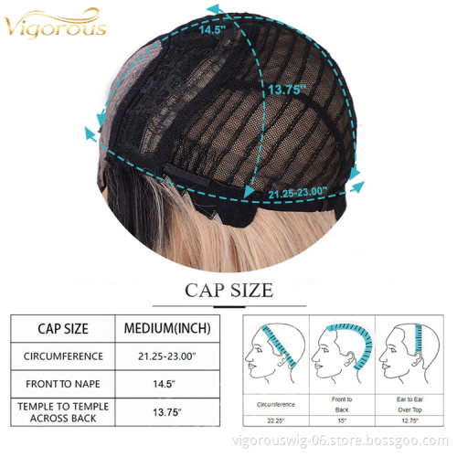 Vigorous fashion long ombre none lace synthetic fiber braiding hair wholesale cheap premium full wig front black women cosplay